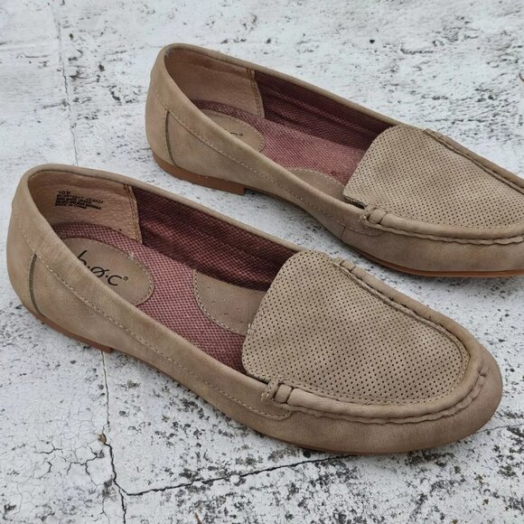 B.O.C Women Loafer Shoes Taupe Vegan Faux Leather Upper Slip On Shoes Size 10M - Picture 6 of 10